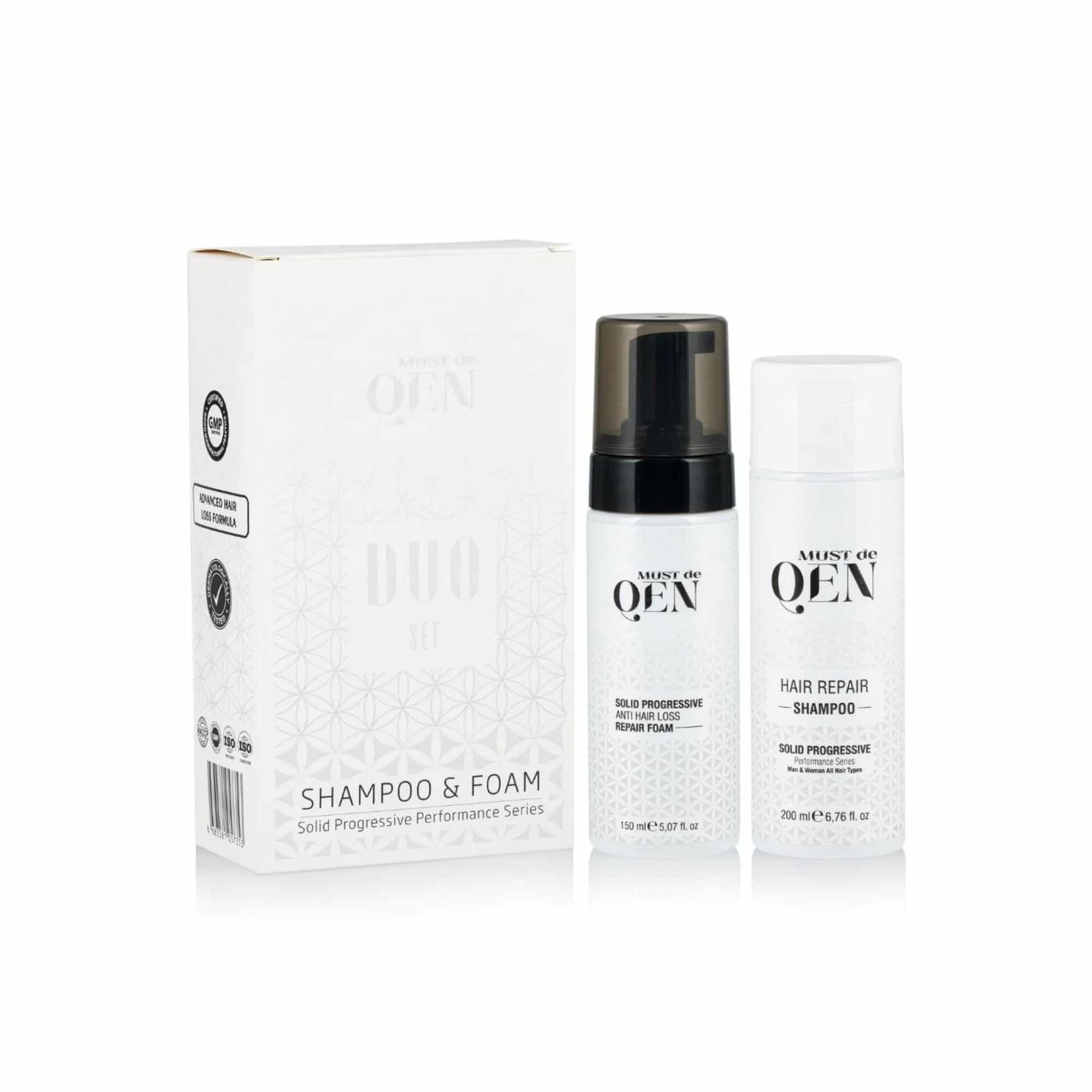 Must De Qen Duo Shampoo and Foam Set | Post-Transplant Cleansing & Soothing Kit - Turkish Beauty & Care | Oriento