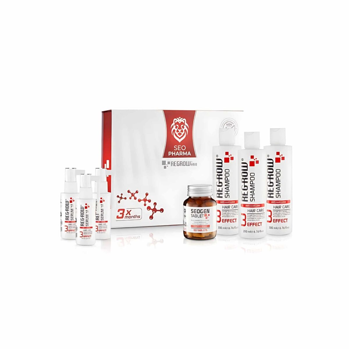 Regrow Hair Treatment Kit 3-Month 3-Effects | Intensive 90-Day Hair Regrowth Program - Turkish Beauty & Care | Oriento