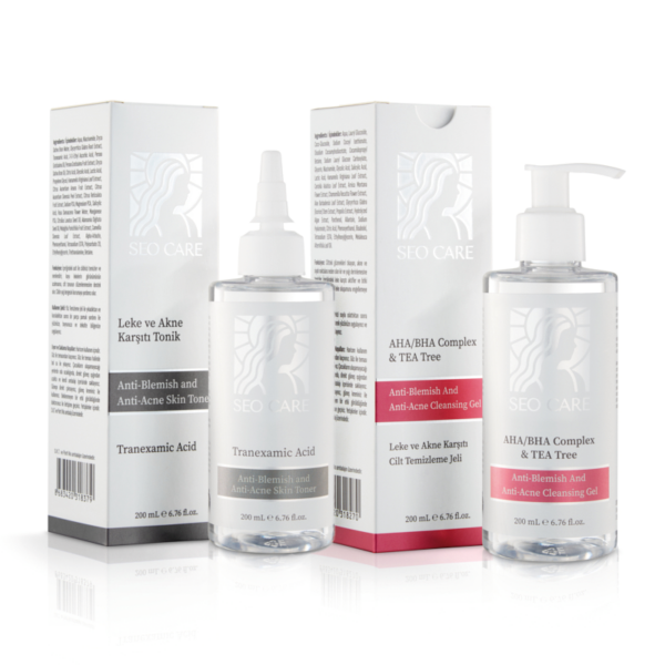 Seo Care Acne & Dark Spot Skincare Set | AHA/BHA Cleanser + Toner