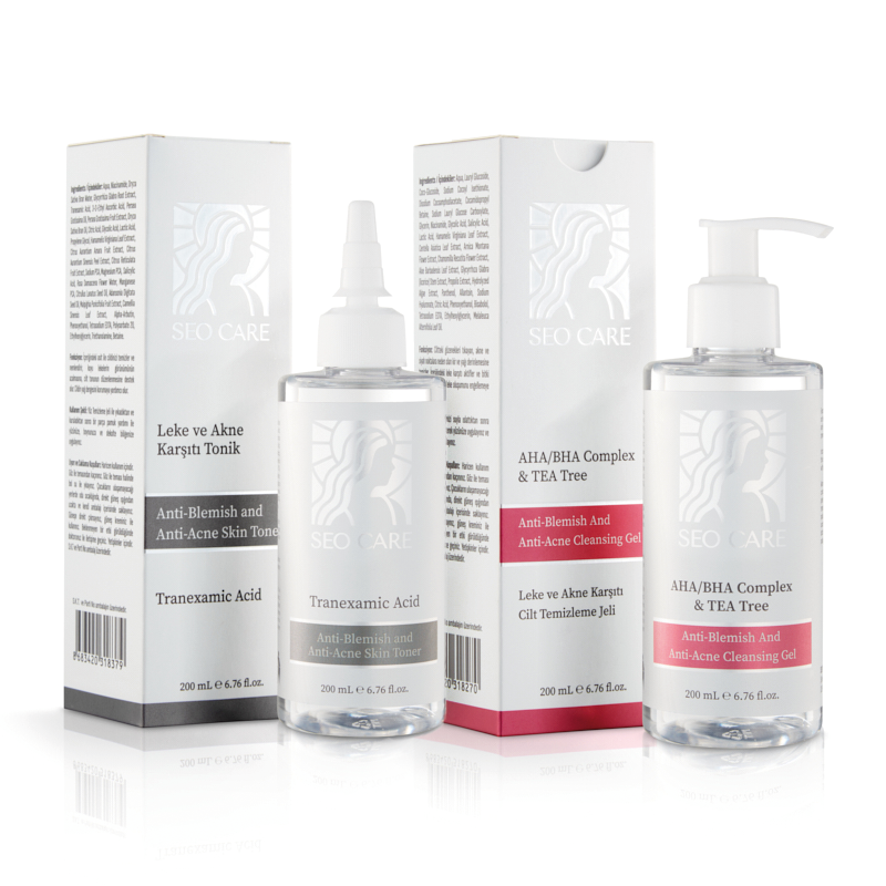 Seo Care Acne & Dark Spot Skincare Set | AHA/BHA Cleanser + Toner